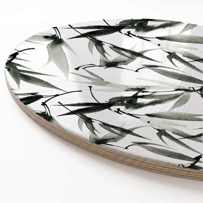 EUCALYPTUS WATERCOLOUR PATTERN ROUND SERVING BOARD
