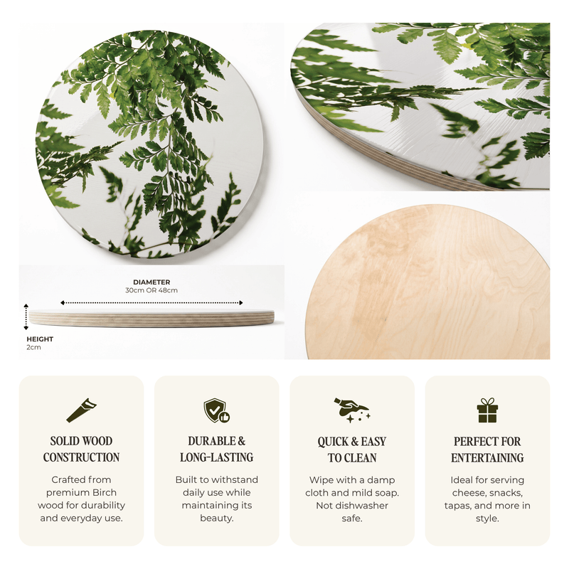 LEAF CANOPY ROUND SERVING BOARD
