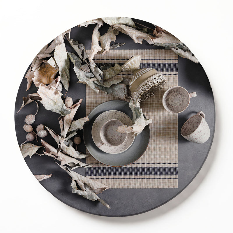 RUSTIC GREY STILL LIFE ROUND SERVING BOARD