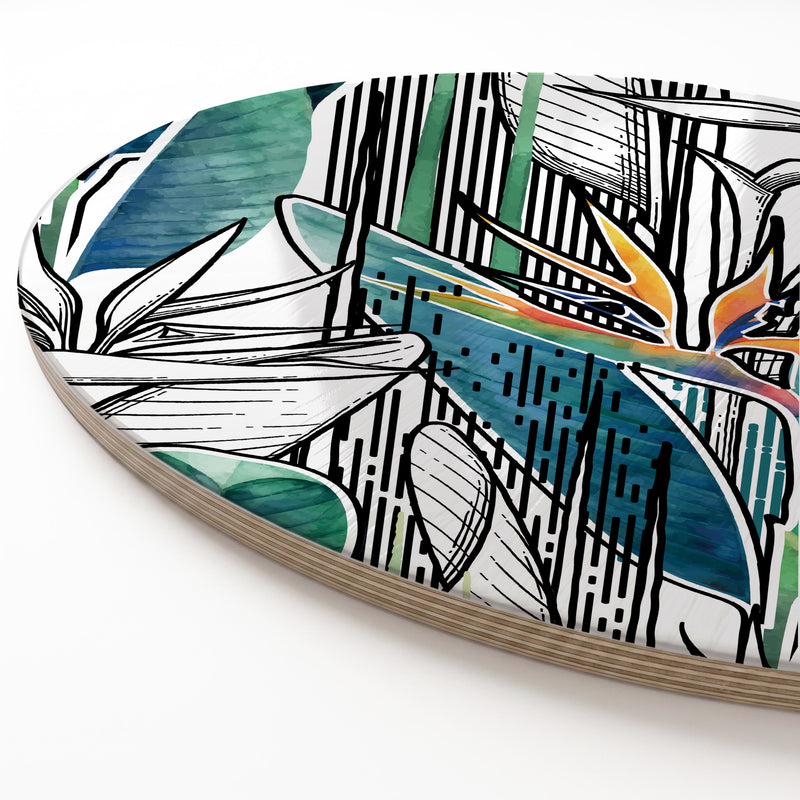 STRELITZIA LINEART ROUND SERVING BOARD