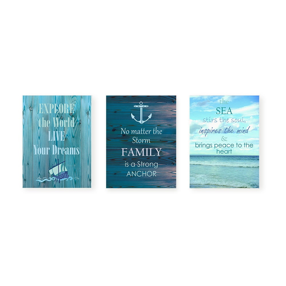 Birch Block 3 pce Collage Sea Inspiration