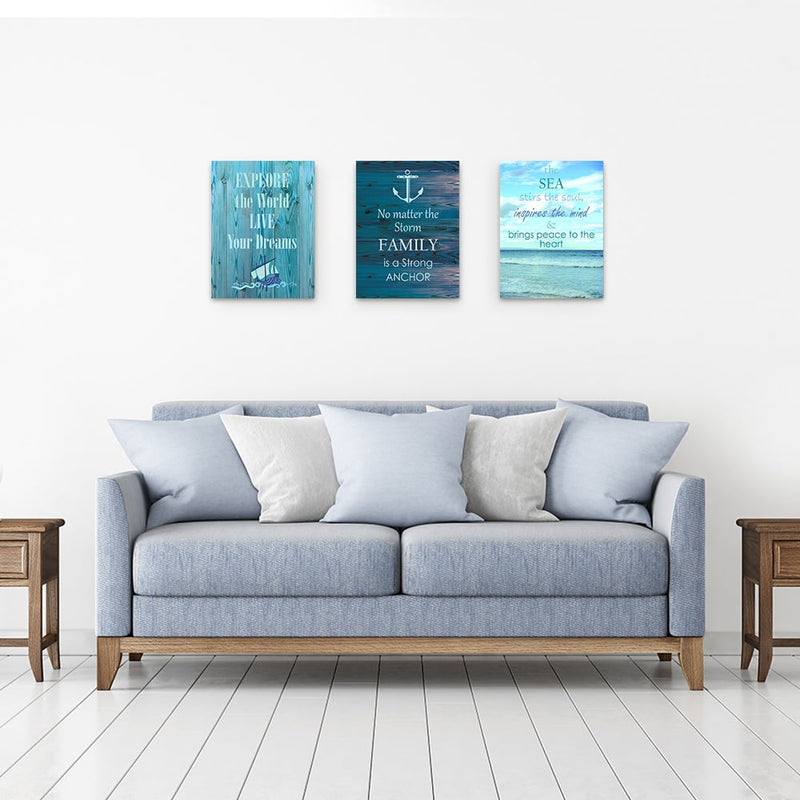 Birch Block 3 pce Collage Sea Inspiration