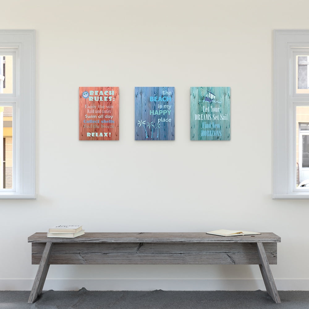 Birch Block 3 pce Collage Beach Happiness