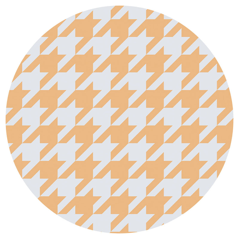 HOUNDSTOOTH MUSTARD ROUND COASTER