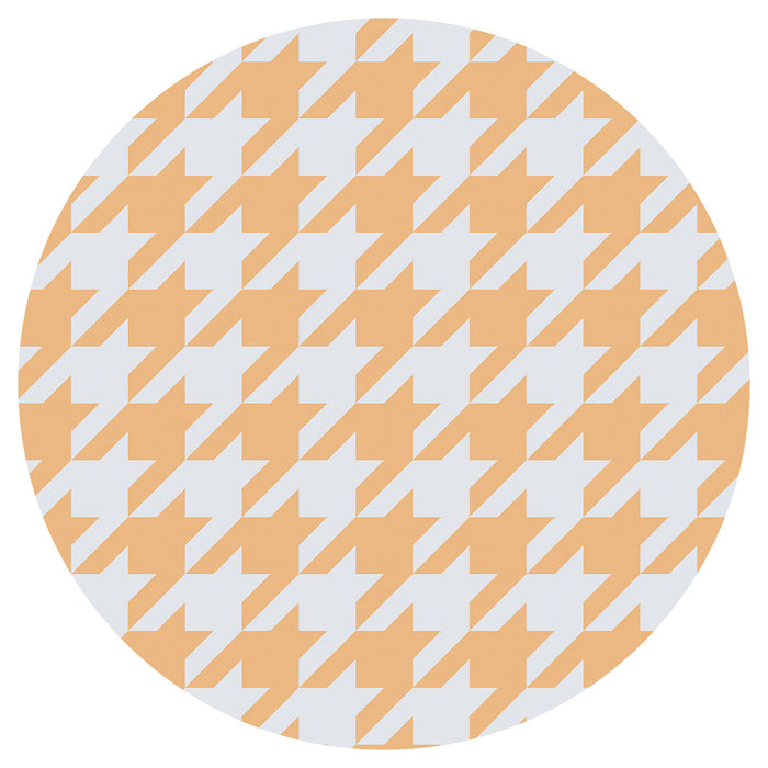 HOUNDSTOOTH MUSTARD ROUND COASTER