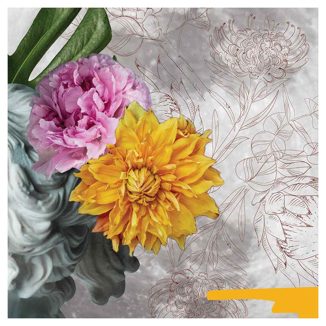 DESIGN LADY IN BLUE SQUARE COASTER