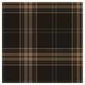 DARK BROWN PLAID PATTERN SQUARE COASTER
