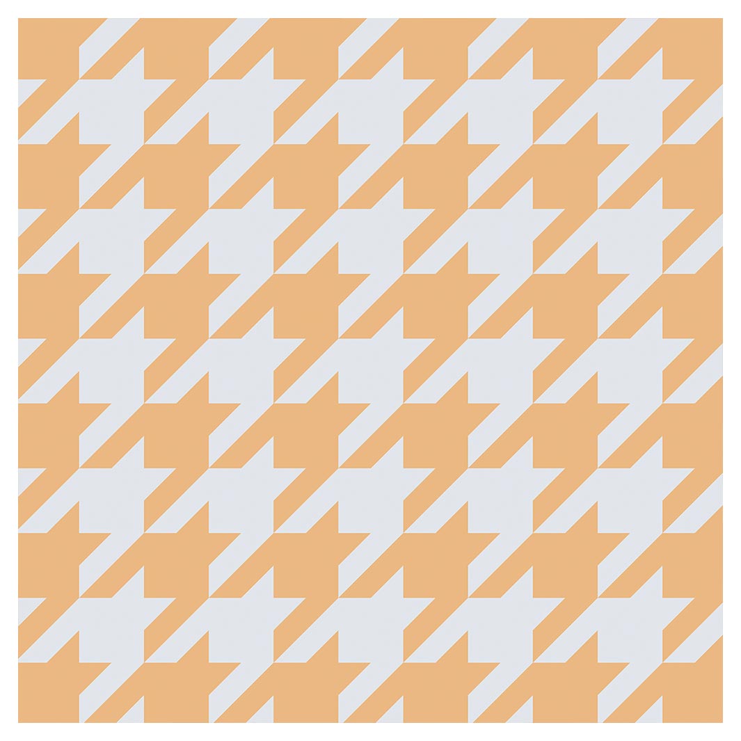 HOUNDSTOOTH MUSTARD SQUARE COASTER