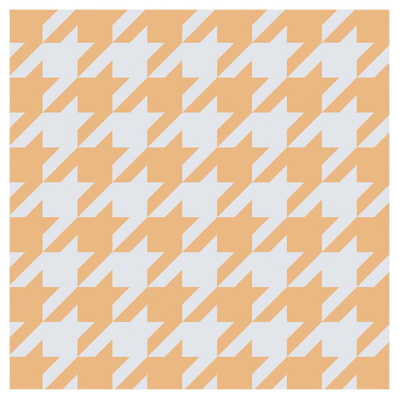 HOUNDSTOOTH MUSTARD SQUARE COASTER