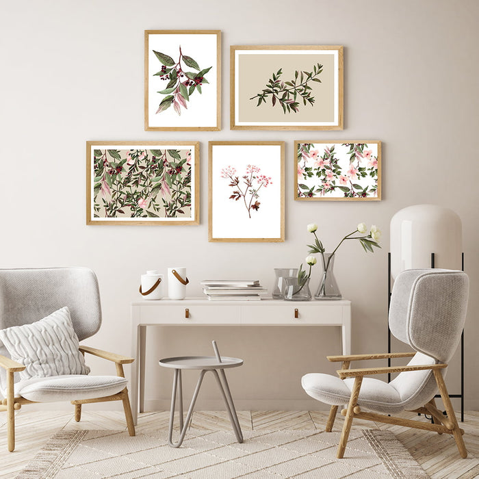 Spring Blossom Curated Wall Art 5 Piece