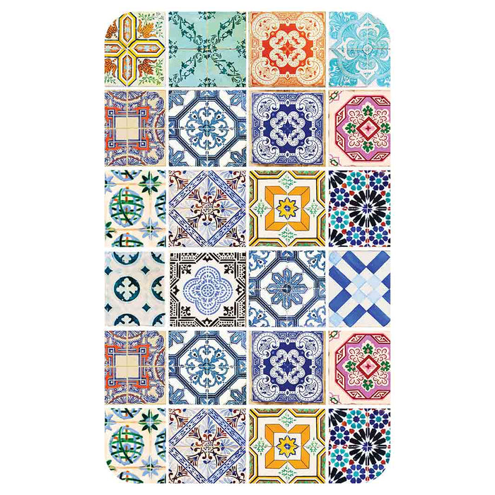 PATTERN BLUE COLOURFUL TILE KITCHEN TOWEL