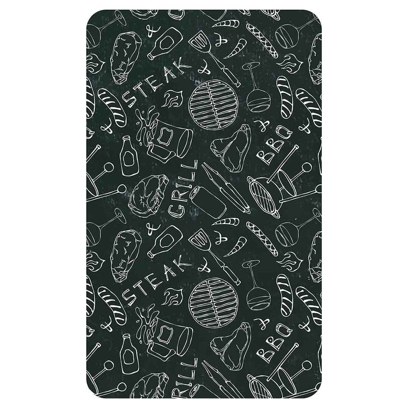 BBQ STEAK PATTERN WHITE KITCHEN TOWEL