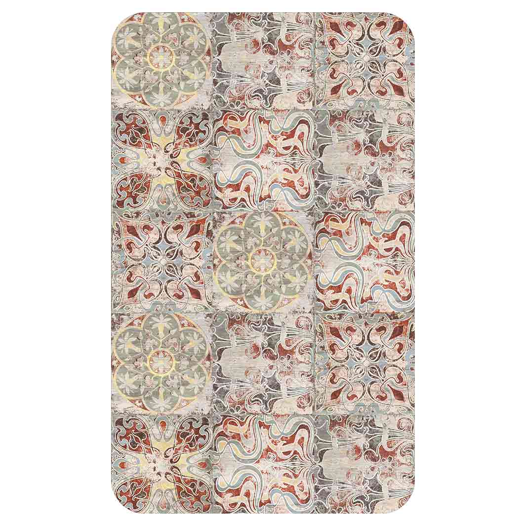 ANTIQUE FADED MOROCCAN TILE KITCHEN TOWEL