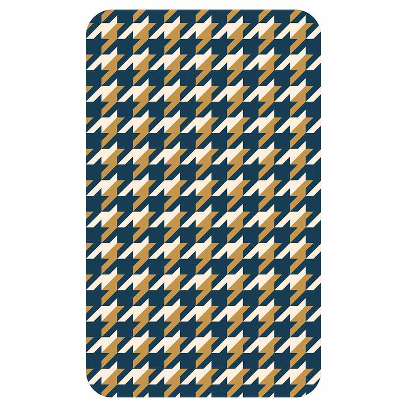 HOUNDSTOOTH BLUE AND GOLD KITCHEN TOWEL