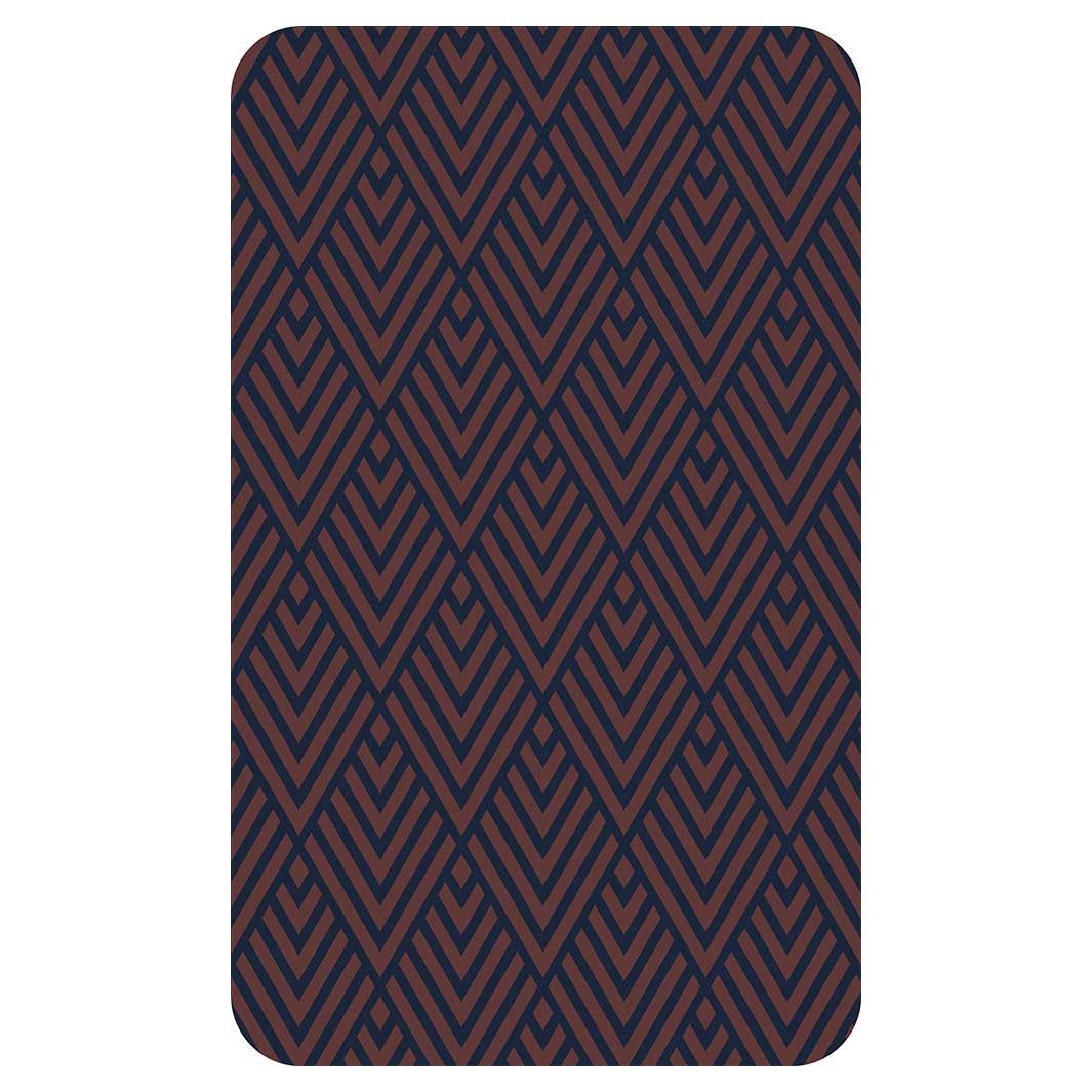 BROWN AND NAVY DIAMOND PATTERN KITCHEN TOWEL