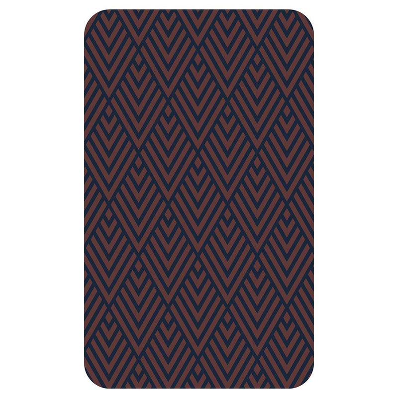 BROWN AND NAVY DIAMOND PATTERN KITCHEN TOWEL