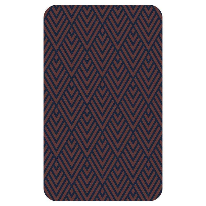 BROWN AND NAVY DIAMOND PATTERN KITCHEN TOWEL