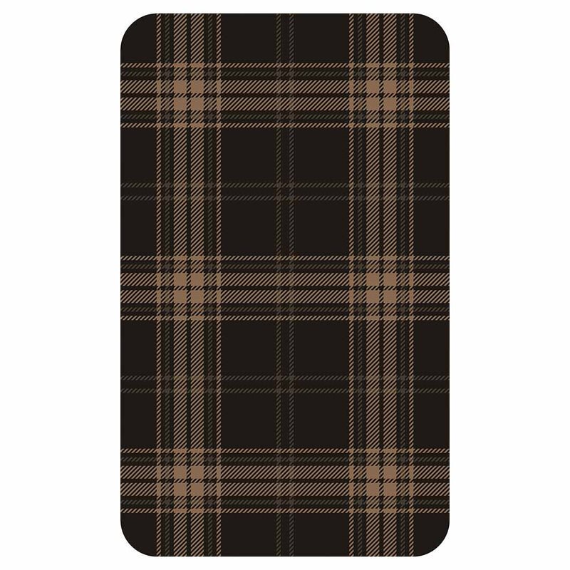 DARK BROWN PLAID PATTERN KITCHEN TOWEL