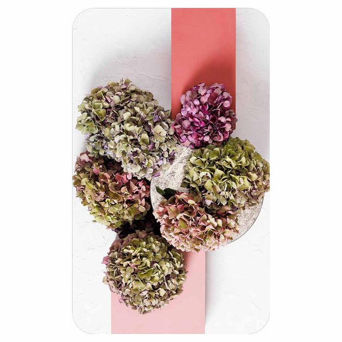 HYDRANGEA GEO RED BLOCKS ARRANGEMENT KITCHEN TOWEL