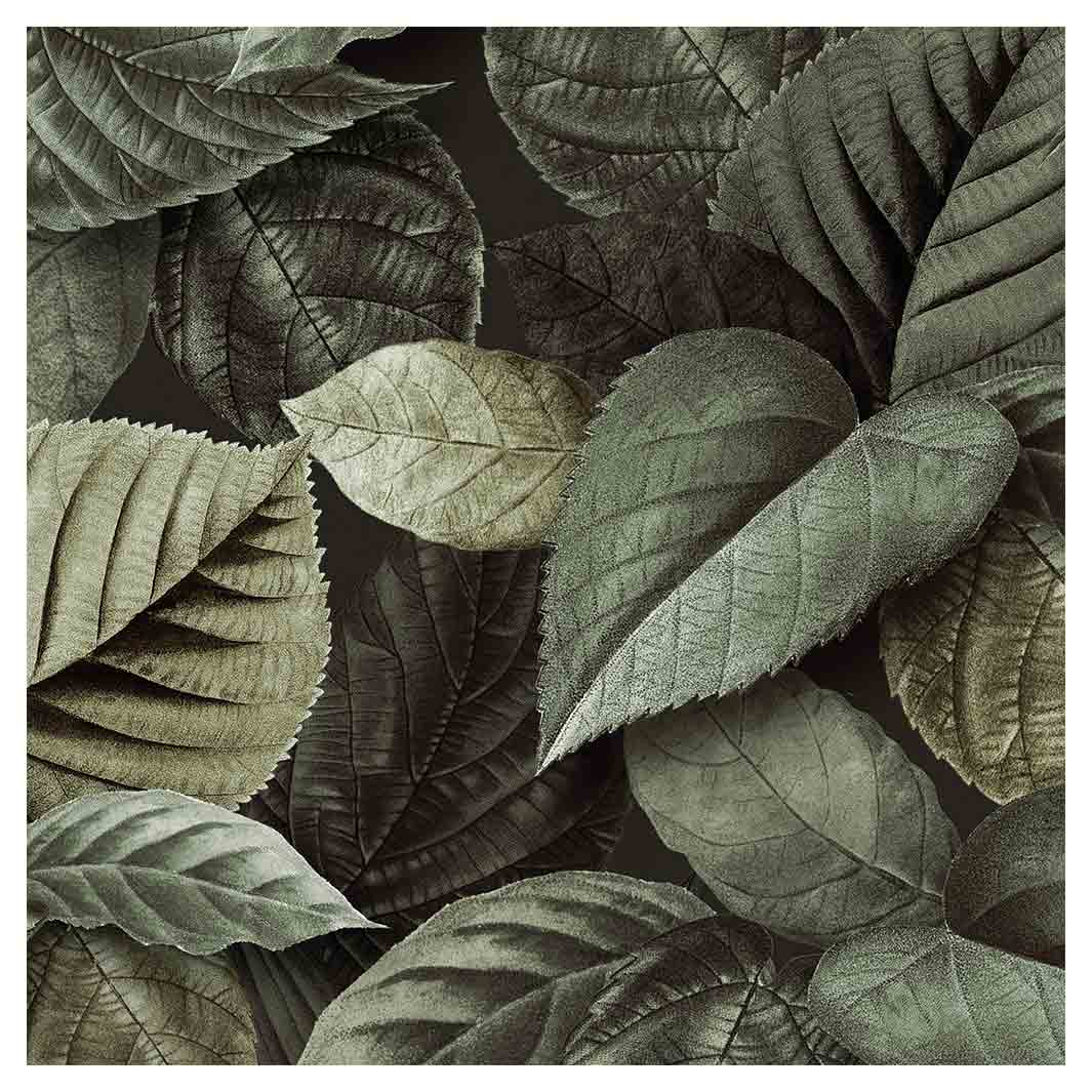 LEAVES GREEN MONOCHROMATIC LEAVES MAKE-UP BAG — Cape Rug, Home & Art