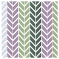 GEOMETRIC GREEN AND PURPLE CHEVRON PATTERN MAKE-UP BAG