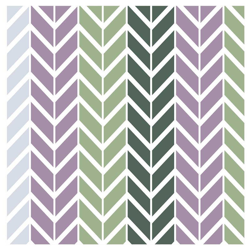 GEOMETRIC GREEN AND PURPLE CHEVRON PATTERN MAKE-UP BAG