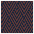 BROWN AND NAVY DIAMOND PATTERN MAKE-UP BAG
