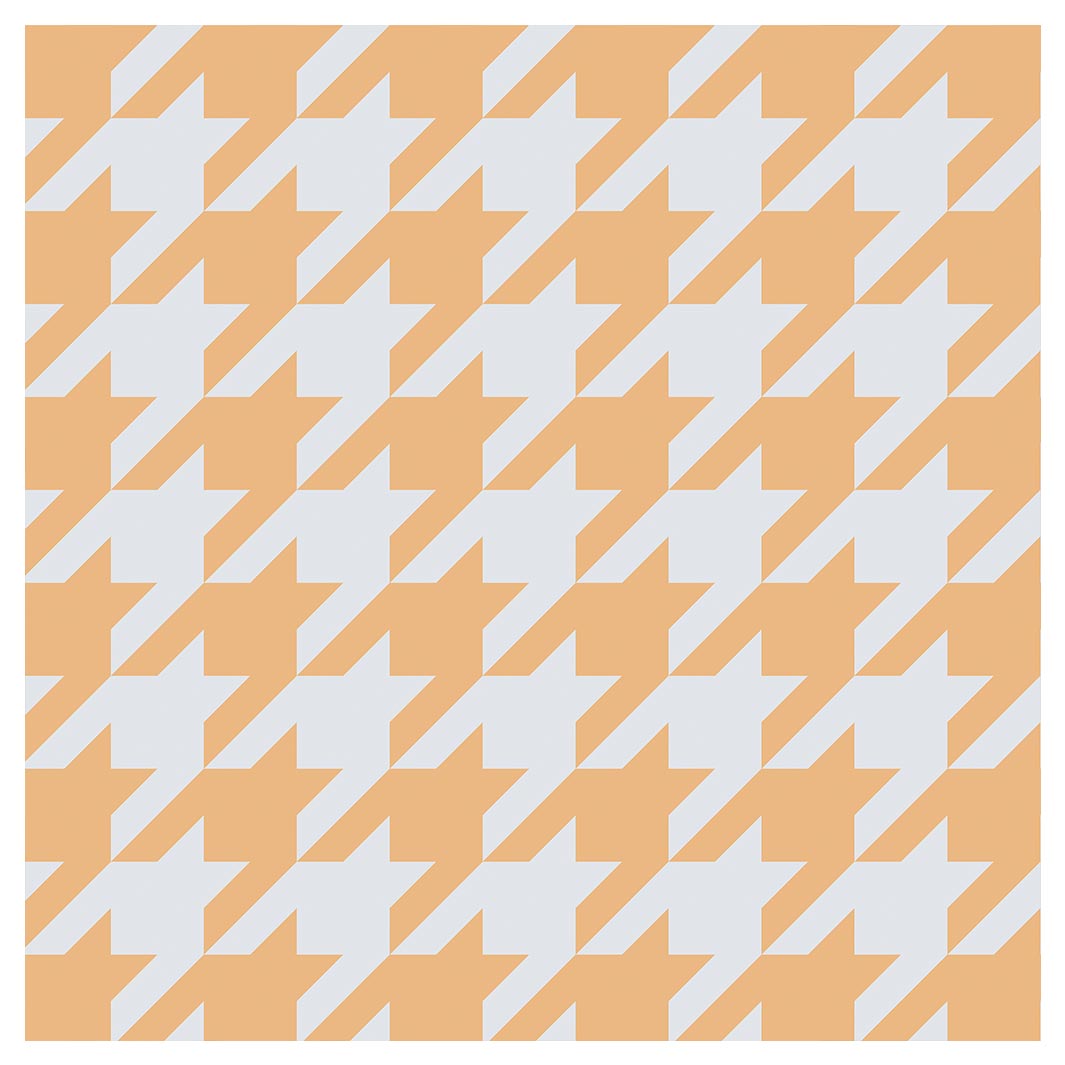 HOUNDSTOOTH MUSTARD MAKE-UP BAG