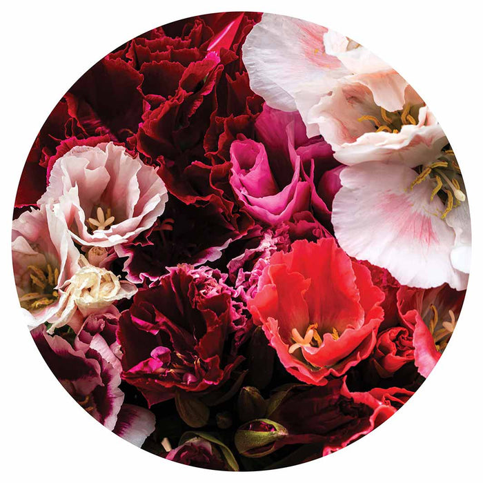 FLORAL PINK AND RED LISIANTHUS FLOWER MIX MOUSEPAD