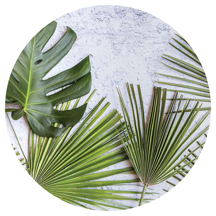 LEAVES GREEN PALM LEAVES ON WHITE MOUSEPAD