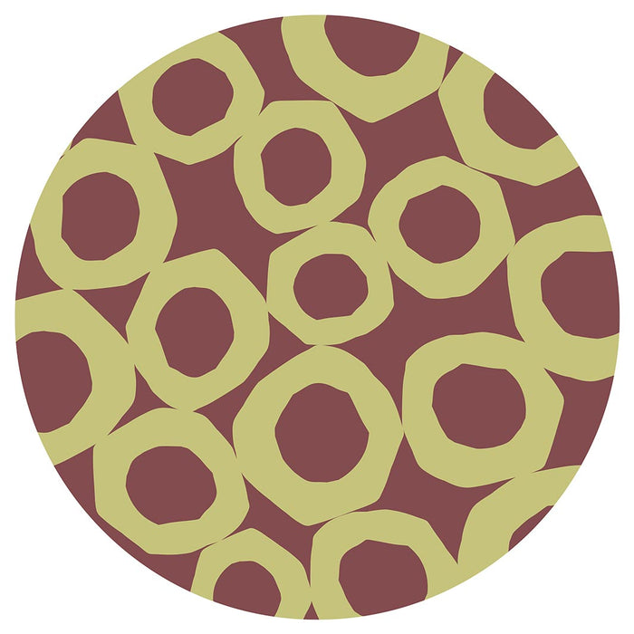 GEOMETRIC GREEN AND MAUVE PATTERN MOUSEPAD