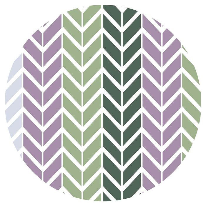 GEOMETRIC GREEN AND PURPLE CHEVRON PATTERN MOUSEPAD