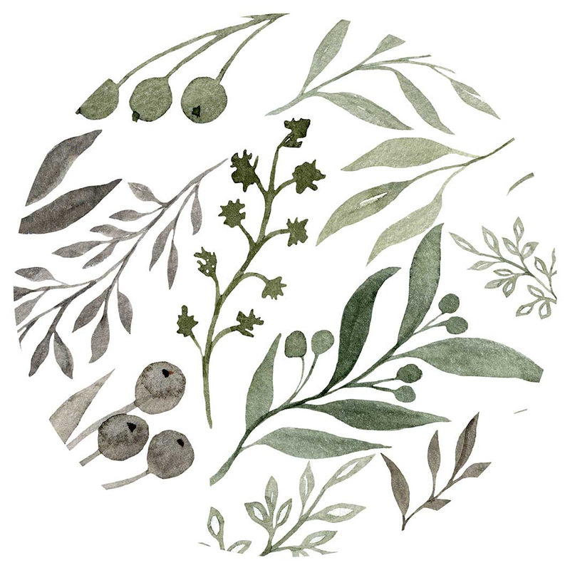 WATERCOLOUR GREEN LEAVES MOUSEPAD