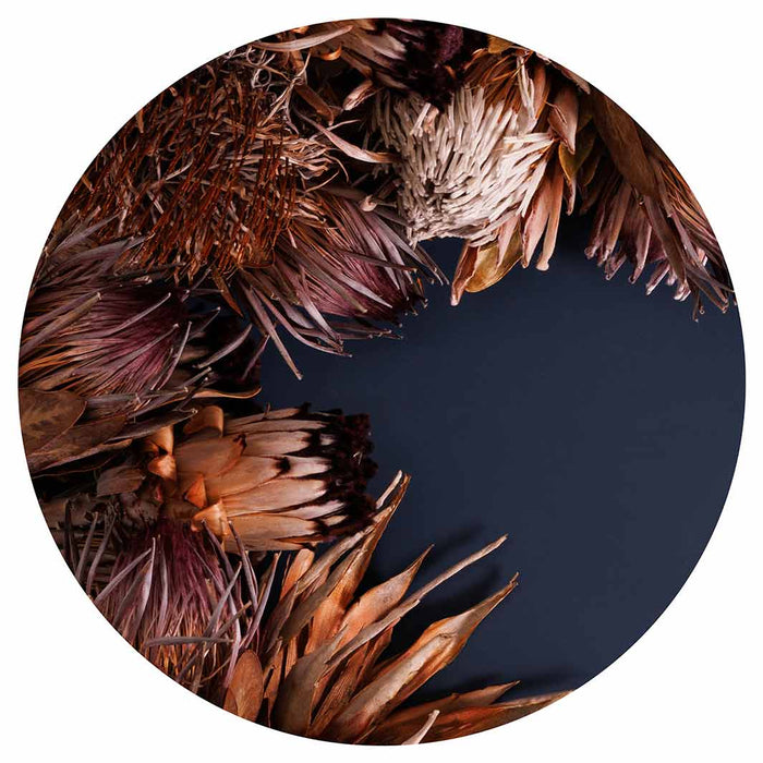 ROSE GOLD PROTEA ON DARK BLUE MOUSEPAD