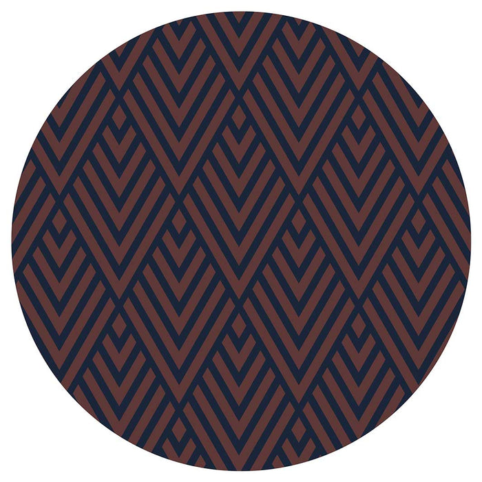 BROWN AND NAVY DIAMOND PATTERN MOUSEPAD