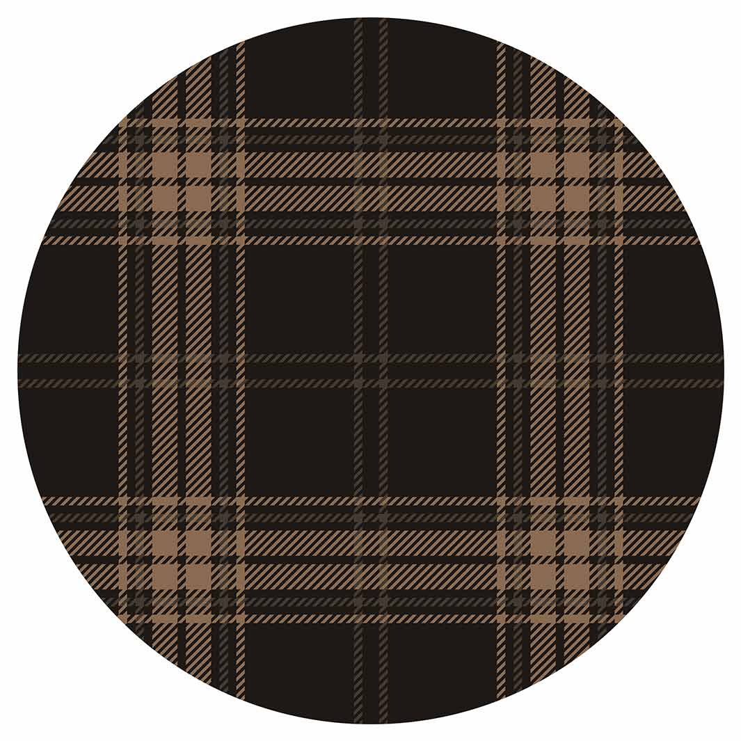 DARK BROWN PLAID PATTERN MOUSEPAD