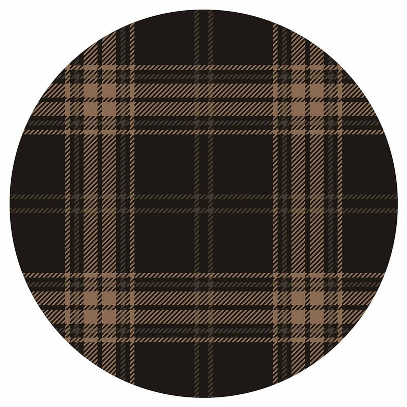 DARK BROWN PLAID PATTERN MOUSEPAD