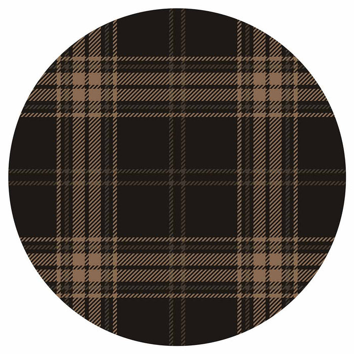 DARK BROWN PLAID PATTERN MOUSEPAD