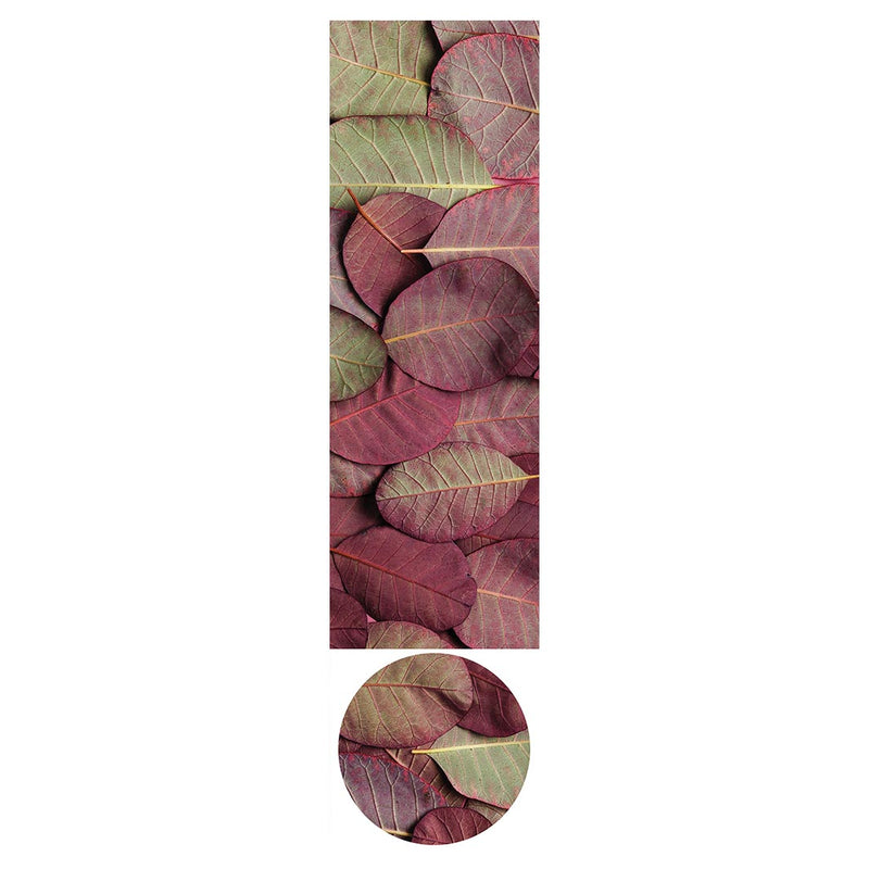 LEAF ARRANGEMENT DARK MAUVE AND GREEN OTTOMAN