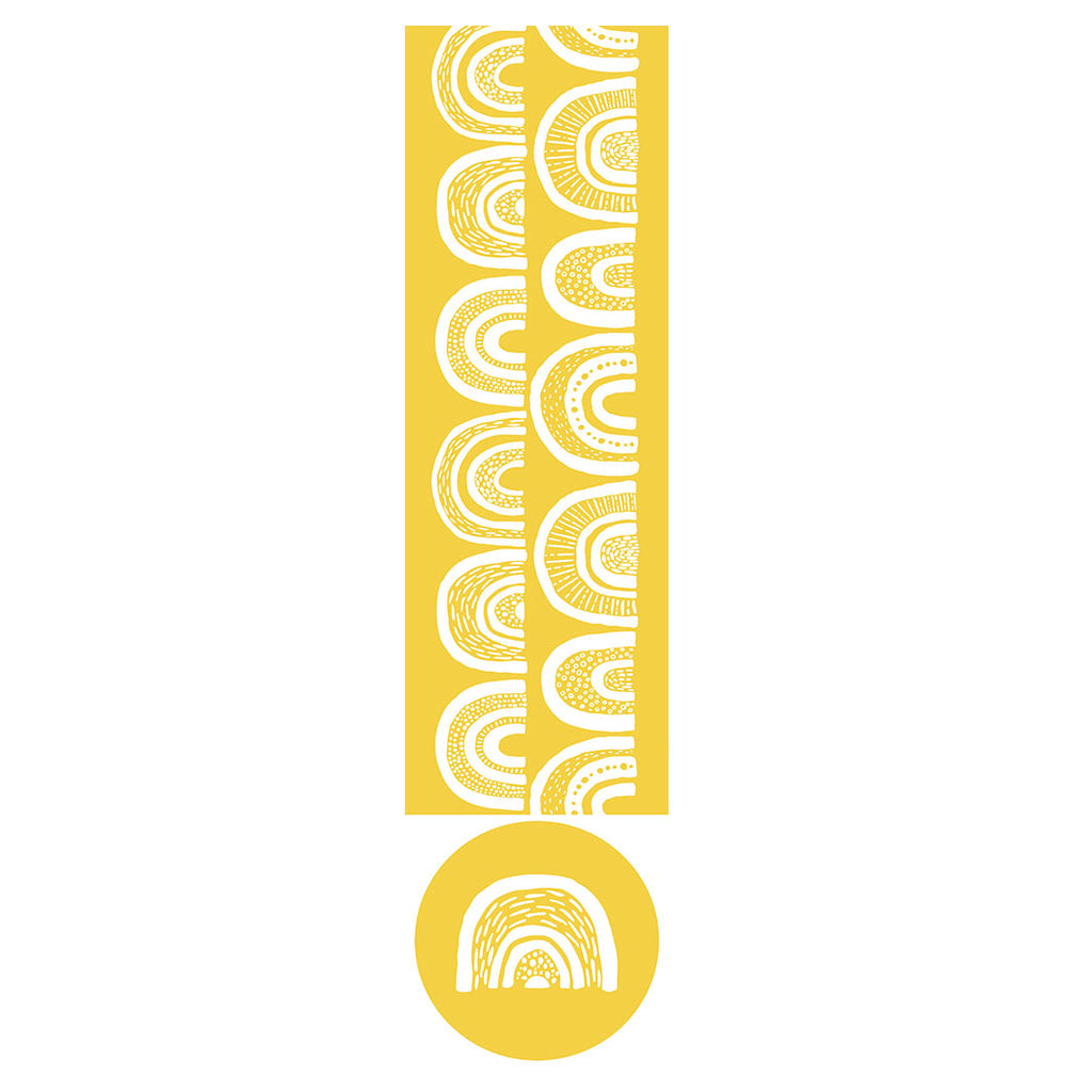 KIDS WHITE RAINBOW PATTERN OTTOMAN