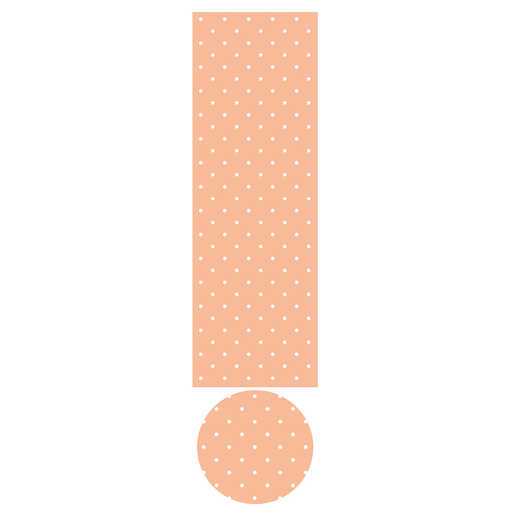 KIDS WHITE DOTTED PATTERN OTTOMAN