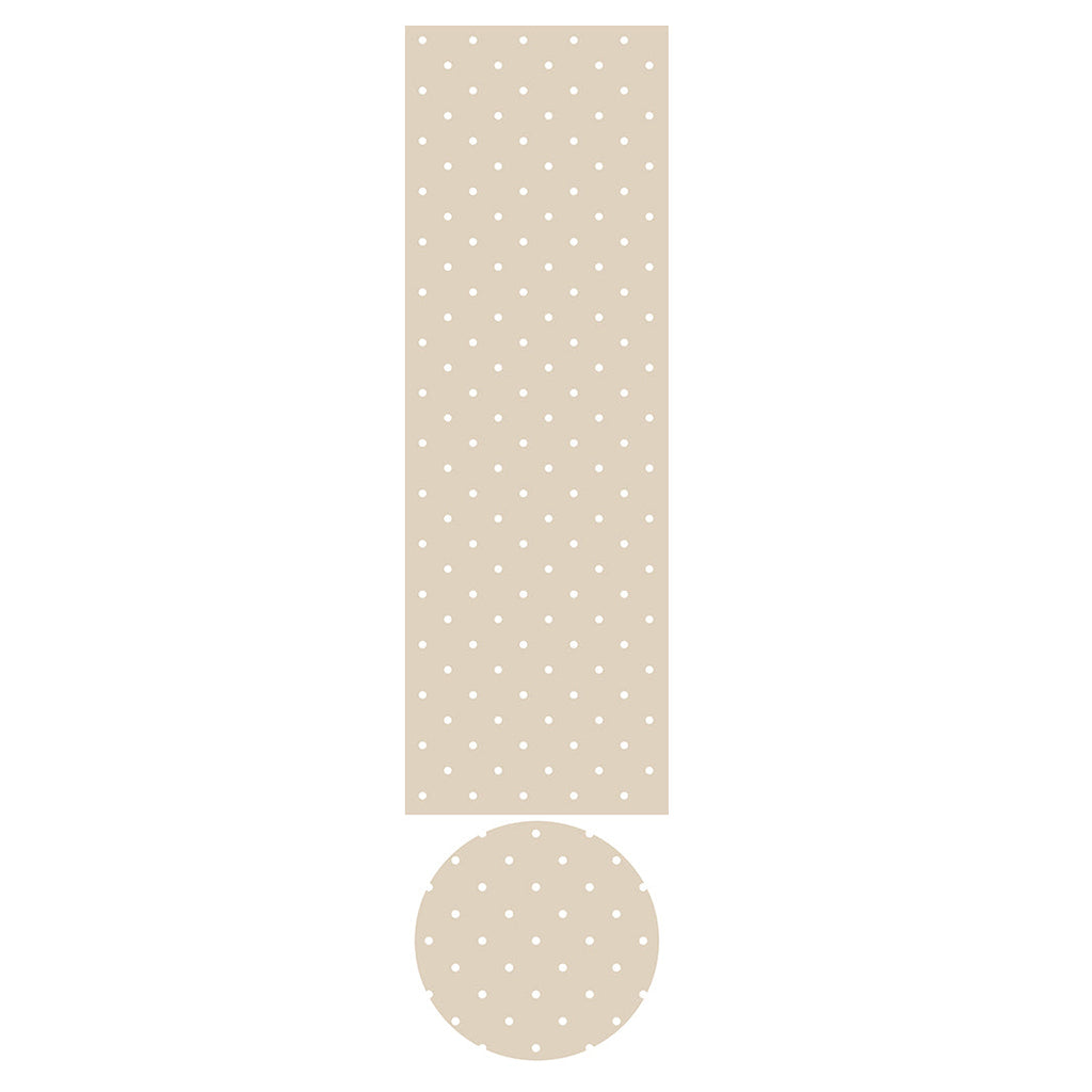 KIDS WHITE DOTTED PATTERN OTTOMAN