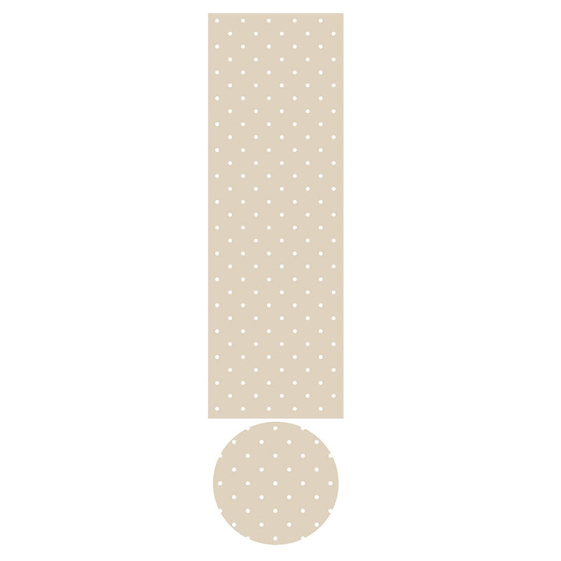 KIDS WHITE DOTTED PATTERN OTTOMAN