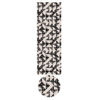 KIDS BEIGE AND BLACK GEOMETRIC PATTERN OTTOMAN