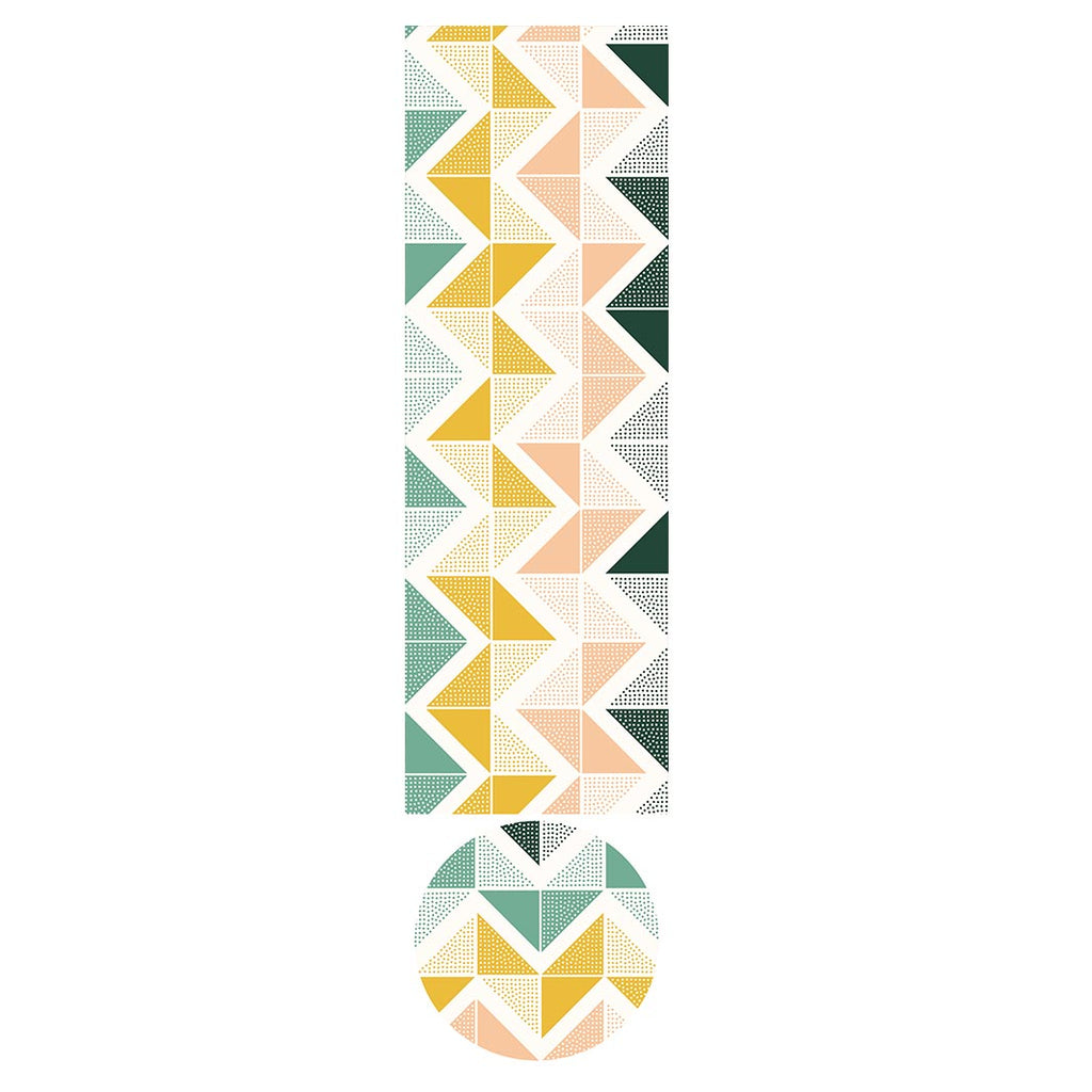 KIDS MULTICOLOUR GEOMETRIC TRIANGLE PATTERN OTTOMAN