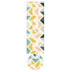 KIDS MULTICOLOUR GEOMETRIC TRIANGLE PATTERN OTTOMAN