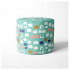 KIDS BLUE PAINT BRUSH PATTERN OTTOMAN
