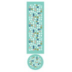 KIDS BLUE PAINT BRUSH PATTERN OTTOMAN