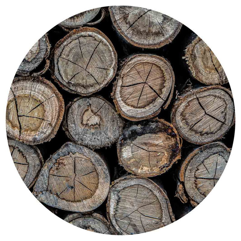 WOOD LOGS PATTERN POT STAND