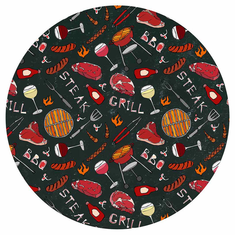 BBQ STEAK PATTERN COLOUR POT STAND